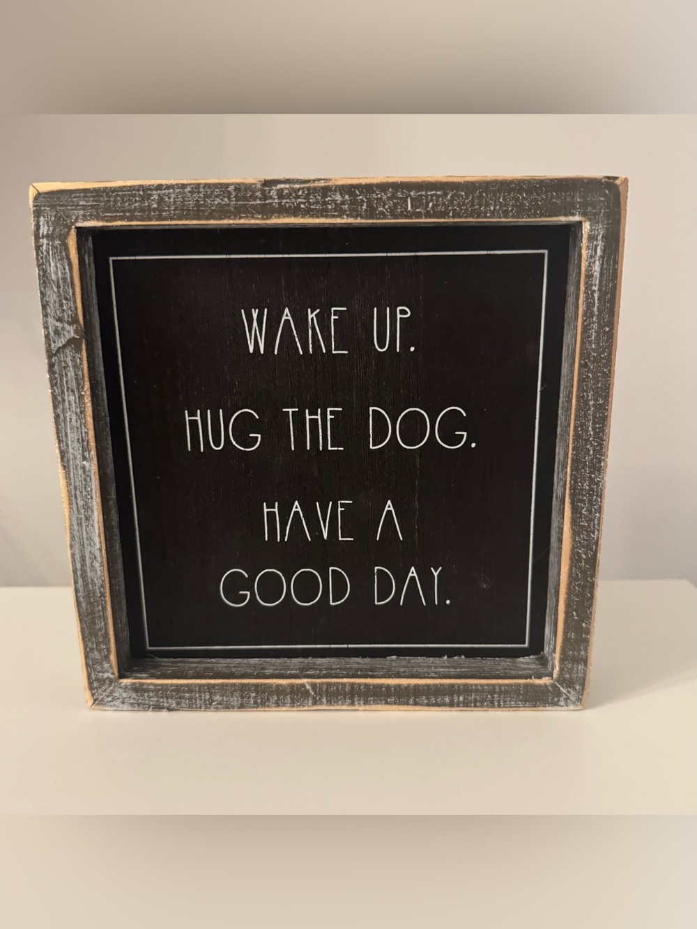Reversible Dog & Cat Wood Sign | 8” x 8” | Farmhouse Pet Decor